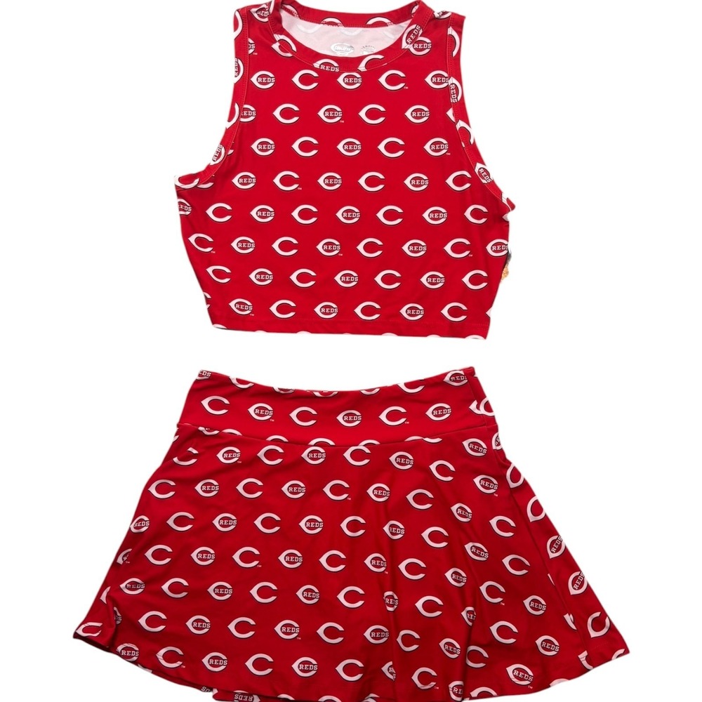 Cincinnati Reds Tank Top‎ & Skirt Set Womens M Red Concepts Sport Baseball MLB